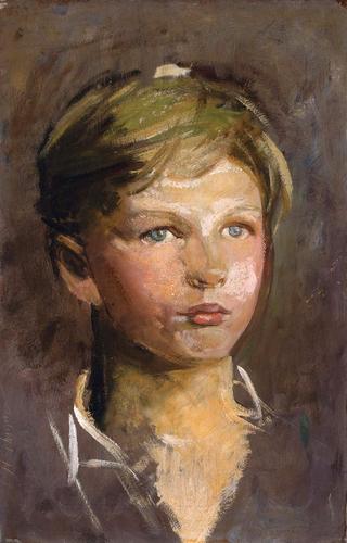 Oil Sketch of a Young Boy