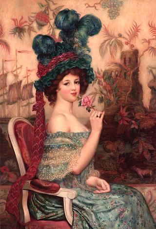 Elegant Lady with a Rose