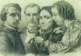 卢伦斯·阿尔玛·塔德马、他的母亲、他的兄弟杰尔特和他的妹妹阿蒂的肖像