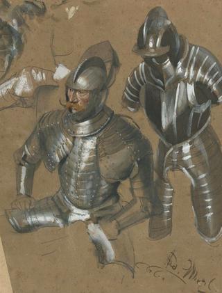 Study of a Knight and Suit of Armor