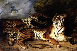 Étude de deux tigres