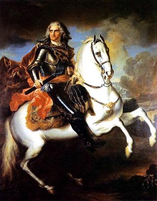 Equestrian portrait of August II the Strong