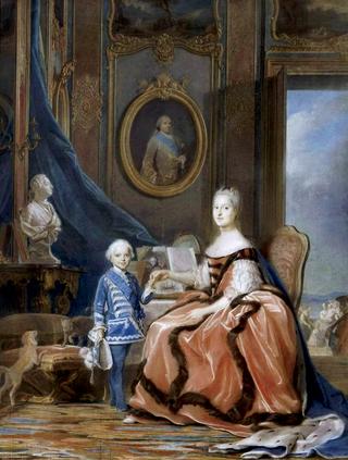 萨克森州的玛丽·乔瑟夫和她的儿子勃艮第公爵