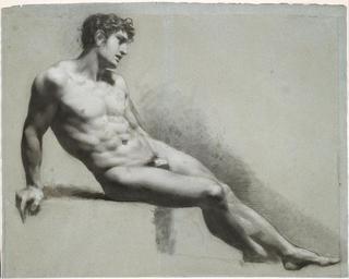 Male Nude Figure Resting