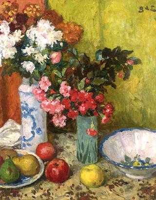 Still Life with Two Vases of Flowers
