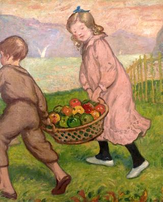 Children with a Basket of Fruit