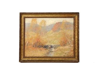 Landscape with Stream and Mountains