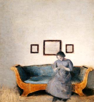 Ida Hammershoi on the Sofa