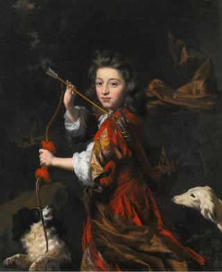 Portrait of a Young Nobleman with Two Dogs