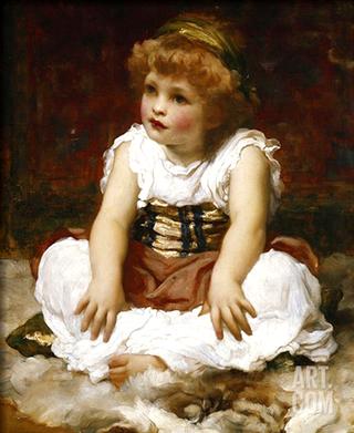 Portrait of a Girl Seated on a Rug