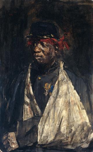 Portrait of Injured KNIL Soldier Kees Pop