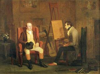 The Artist's Studio: Edward Villiers Rippingille Painting a Portrait
