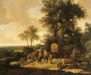 Landscape with Peasants on the Road