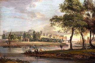 View of Windsor Castle from the banks of the River Thames