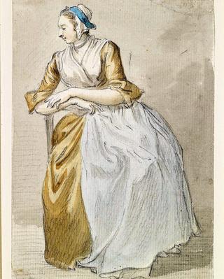 A Seated Maidservant