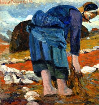 Breton Woman, Gathering Seaweed