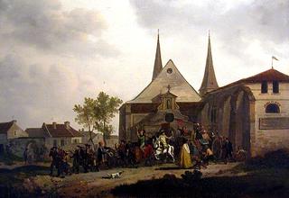 Desecration of a church during the French Revolution