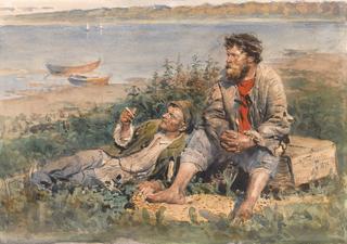Fishermen by the Volga