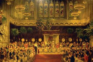 1911年6月29日在伦敦市政厅为乔治五世国王和玛丽女王举行的加冕午宴