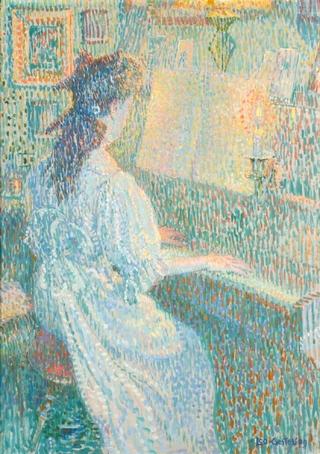 Daylight and Lamplight Study (Girl at the Piano)