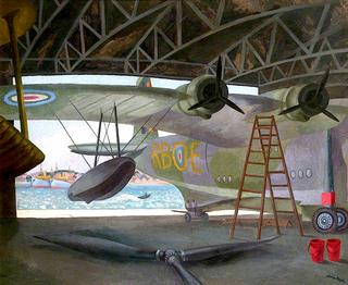 Sunderland Flying Boat in a Hangar