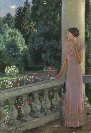 Lady on a Balcony, Podorosk Estate, Belarus