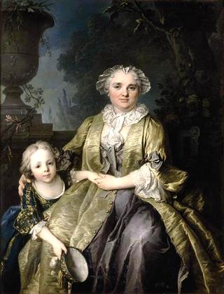 Portrait of a Lady, Called Madame Mirey, and Her Daughter