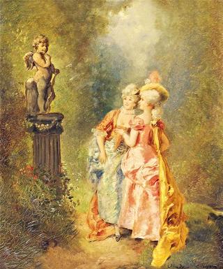 Young Women Admiring the Cupid