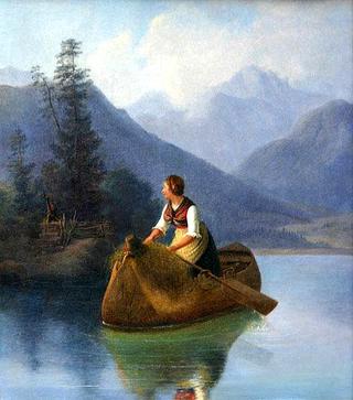 Girl in a Boat with Hay