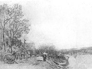 Banks of the Seine  with Small Wagon
