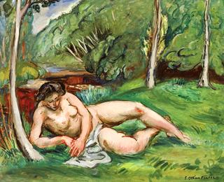 Reclining Nude in a Landscape