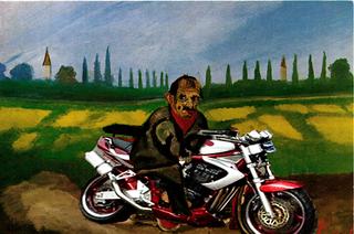 Self Portrait on the Motorcycle