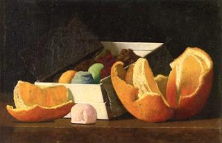 Still Life with Oranges and a Box of Confections