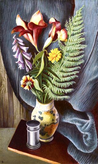 Still Life with Lilies and Ferns