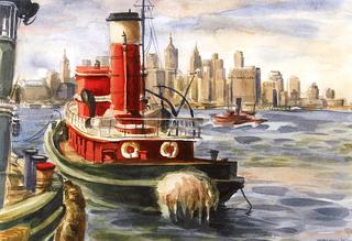 Tugboat in New York Harbor
