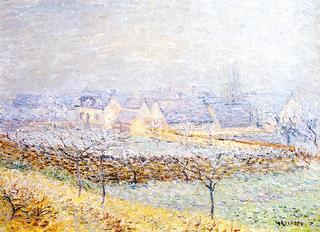 Village in Spring, Valley of the Seine at Damps