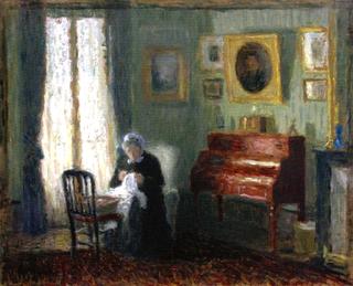 The Artist's Mother Sewing