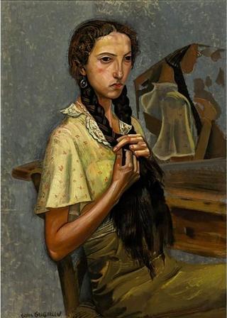 Portrait Of A Girl At The Mirror