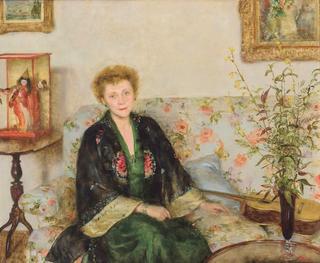 Portrait of a Woman and Interior