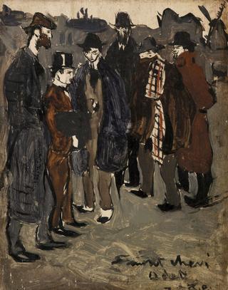 Group of Catalans in Montmartre: Pichot, Mañach, Casagemas, Brossa, Picasso, and Gener