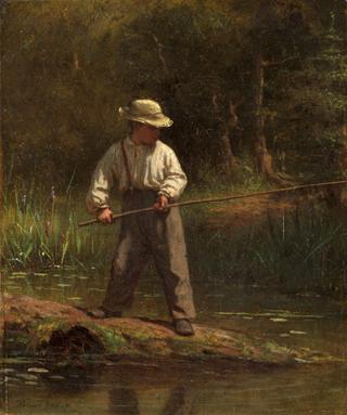 男孩钓鱼