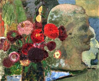 Floral Still Life with Bust