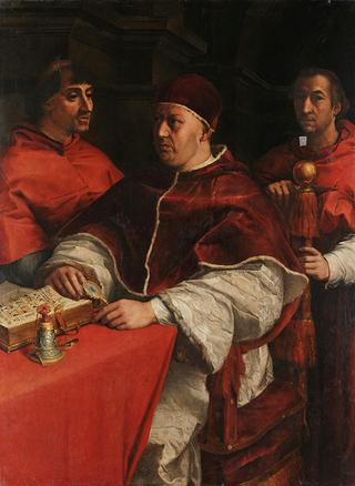 Portrait of Pope Leo X with Two Cardinals