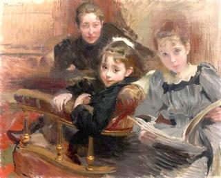 Madame Alfred Lenoir and her Two Daughters