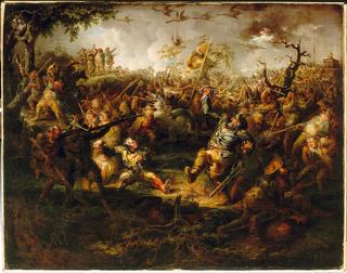 A Battle Scene from Knickerbocker's History of New York