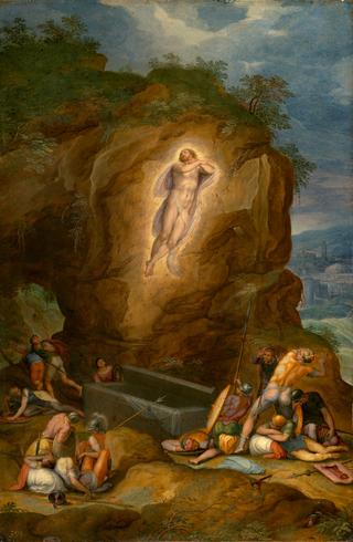 在米开朗基罗的习作之后，基督的复活