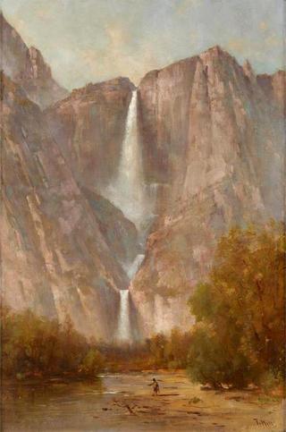 Yosemite Falls with Figure