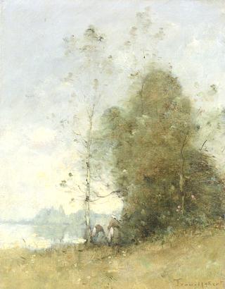 Figures on the Banks of the Loire at Gennes