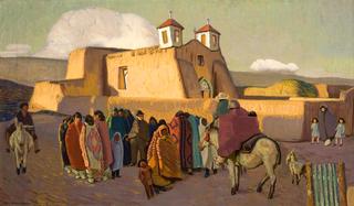 Rancho Church with Indians