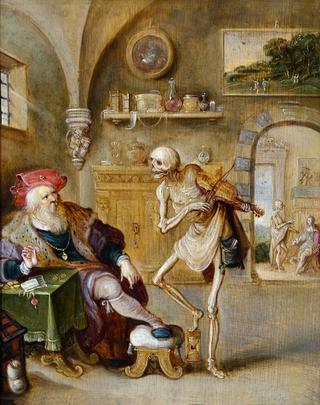 Death playing the violin